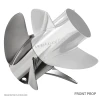 Mercury Verado V12 23 Pitch LH Front 4-Blade Stainless Steel Propeller 8M0166979