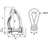 Wichard Self-Locking Twisted Shackle - 10mm Diameter - 13\/32" [1225W]