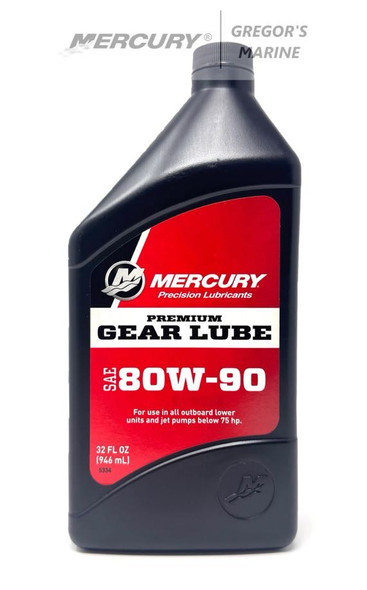 Mercury Premium 80W-90 Gear Lube, 1 Quart 858058K01