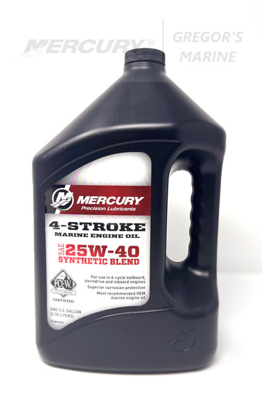 4-Stroke Synthetic Oil, SAE 25W-40 1Gal 8M0078630