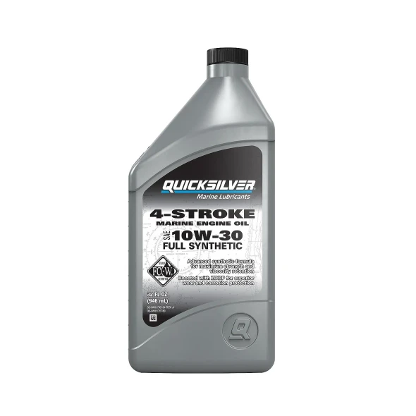 Mercury Quicksilver 8M0175780 10W-30 Full Synthetic 4-Stroke Marine Engine Oil - 1 Quart