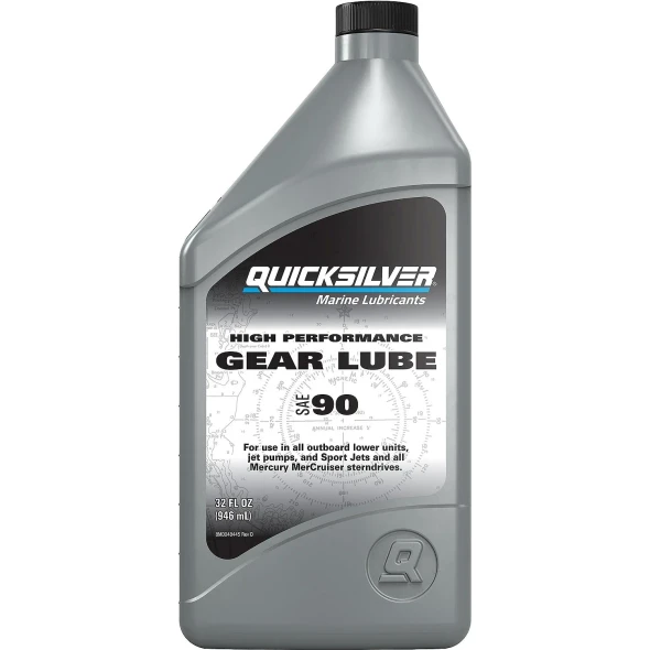 Mercury SAE 90 Gear Lube, High Performance 32 oz 8M0222065