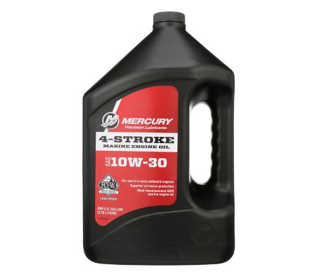 Mercury 10W-30 FourStroke Marine Engine Oil (Mineral, 1 Gallon) 8M0078626