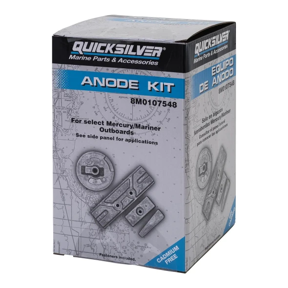 Mercury Anode Kit (Aluminum), 75HP-115HP BigFoot/Command Thrust & 150HP EFI 8M0107549