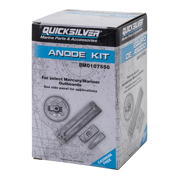 Mercury Anode Kit (Aluminum), Verado & OptiMax 8M0107550