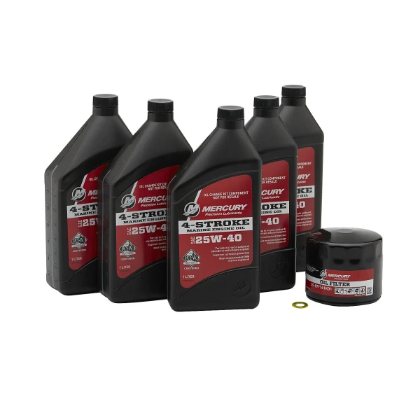 Mercury 25W-40 Outboard Oil Change Kit (1.7L 75HP-115HP EFI FourStroke) 8M0081917