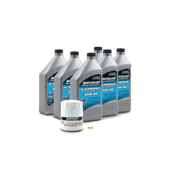 Mercury L4 Verado 150-200 HP 25W-40 Oil Change Kit 8M0169542