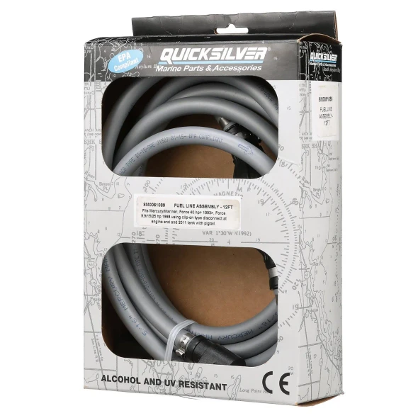 Quicksilver Fuel Line Assembly (12-Foot with Primer Bulb & Connections) 8M0061089