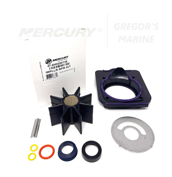 Mercury Impeller Repair Kit for Mercury 5.7L V10 350-425hp and Mercury Racing 4.6L V8 500R Outboards 8M0200136