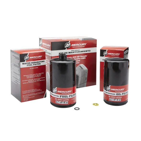 Mercury OEM 7.6L V12 500HP SeaPro & 600HP Verado 100-Hour Maintenance Kit 8M0179987
