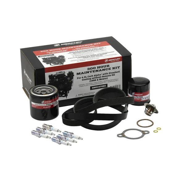 Mercury MerCruiser OEM 4.3L Carb Alpha Sterndrive 300-Hour Maintenance Kit 8M0147063