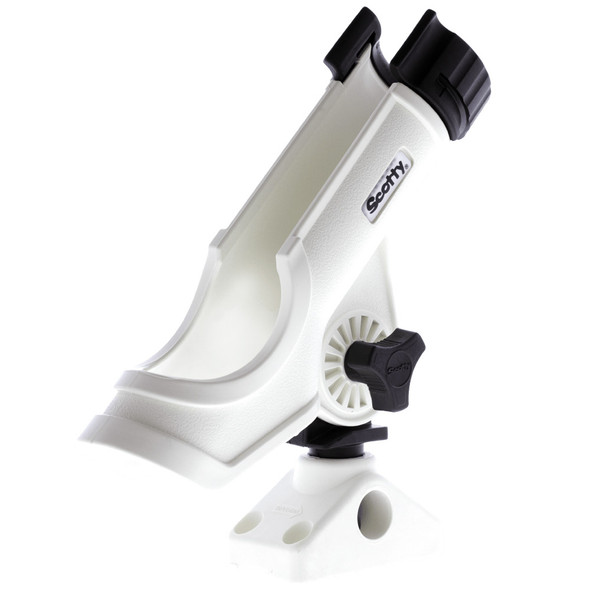 Scotty Powerlock Rod Holder White w\/241 Side\/Deck Mount [230-WH]