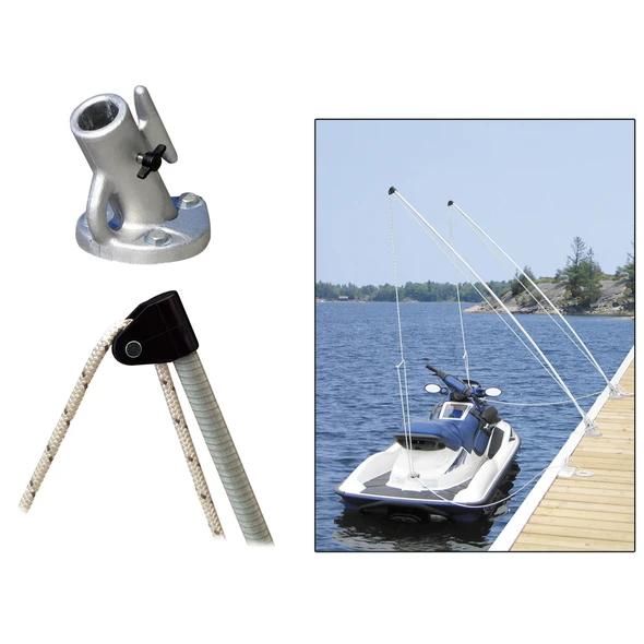 Dock Edge Economy Mooring Whips 2PC 12ft 4000 LBS up to 23 ft [DE3120F]