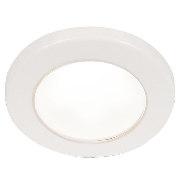 Hella Marine EuroLED 75 3" Round Screw Mount Down Light - White LED - White Plastic Rim - 12V [958110011]