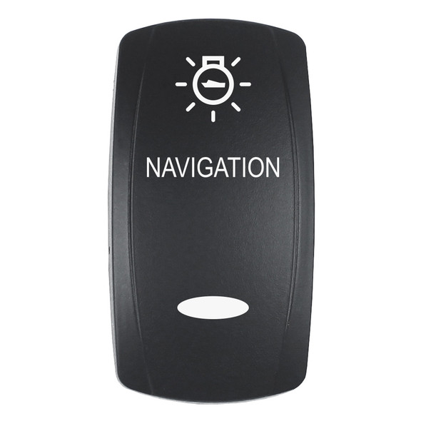 Pacer Actuator - 'NAVIGATION' f\/V Series Contura Switches - Black - Laser Etched (Top\/Bottom Light) [EV2LE-NAV]