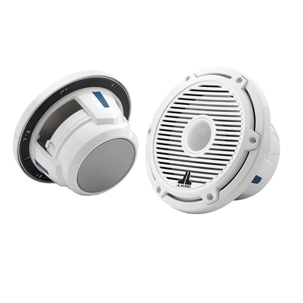 JL Audio M6 Series 7.7" Marine Coaxial Speakers w\/Gloss White Classic Grille - M6-770X-C-3GW [010-03498-00]