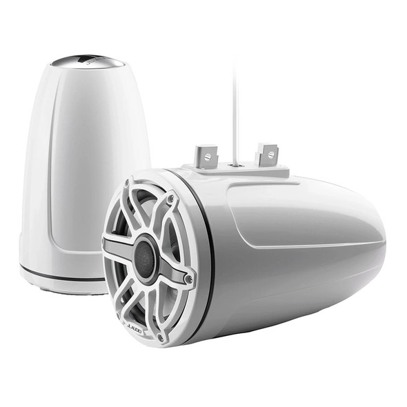 JL Audio M6 Series 7.7" Enclosed Tower Coaxial System w\/Gloss White Sport Grille - M6-770ETXv3-Gw-S-GwGw [010-03277-00]