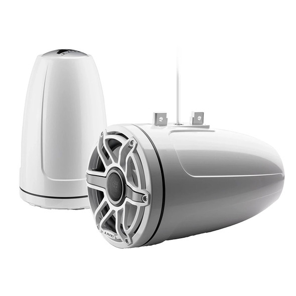 JL Audio M6 Series 8.8" Enclosed Tower Coaxial System w\/Gloss White Sport Grille - M6-880ETXv3-Gw-S-GwGw [010-03282-00]