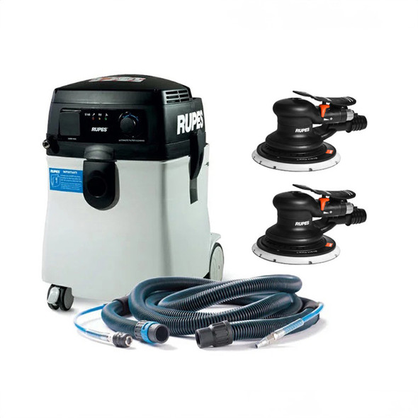 RUPES S245 Portable Vacuum Long Hose Kit w\/(1) RH356A  (1) RH359A Skorpio Sander [S245EPL\/KL2-69]