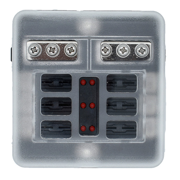 Bluewater 6 Position Fuse Block w\/LEDs [3200-0001-006]