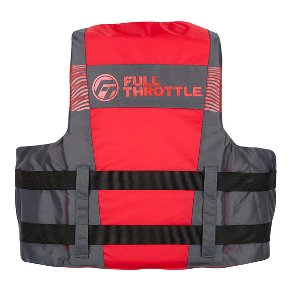 Full Throttle Adult Nylon Life Jacket - 4X\/7X - Black\/Red [112200-100-110-26]