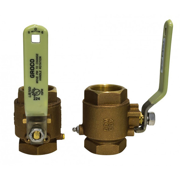 GROCO 2-1\/2" NPT Bronze Inline Valve [IBV-2500]