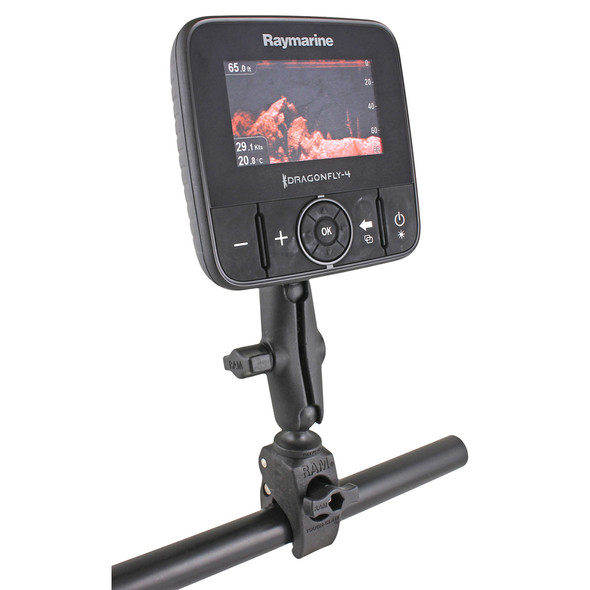RAM Mount Small Tough-Claw Base w\/1" Ball & M6 x 30 SS Hex Head Bolt f\/Raymarine Dragonfly-4\/5 & WiFish [RAM-B-400-379-M616U]