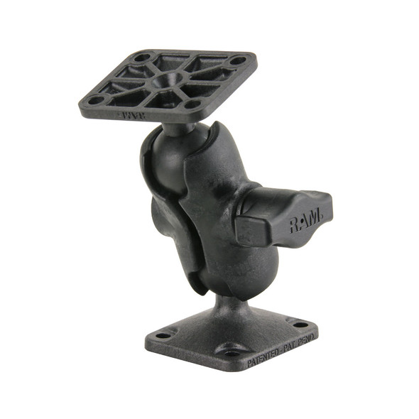 RAM Mount Composite Drill-Down Double Ball Mount w\/Rectangle AMPS Plates [RAP-B-141U-A]