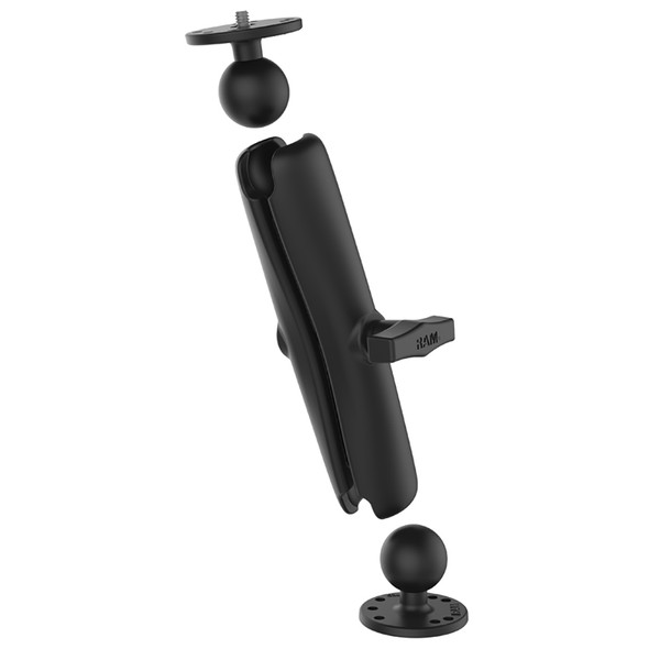 RAM Mount RAM Double Ball Mount w\/1\/4"-20 Male Thread - Long Arm [RAM-101AU-D]