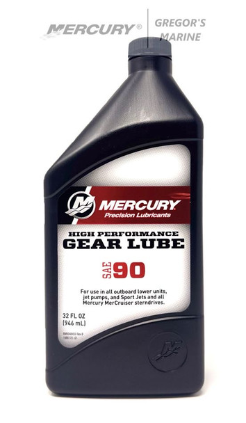 Mercury SAE 90 Gear Lube, High Performance 1 Quart 8M0222063