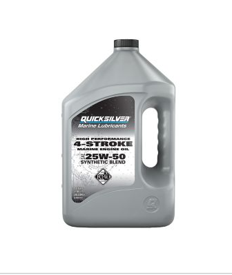 Mercury / Quicksilver High Performance 25W-50 FourStroke Oil (4 Liters) 8M0053664