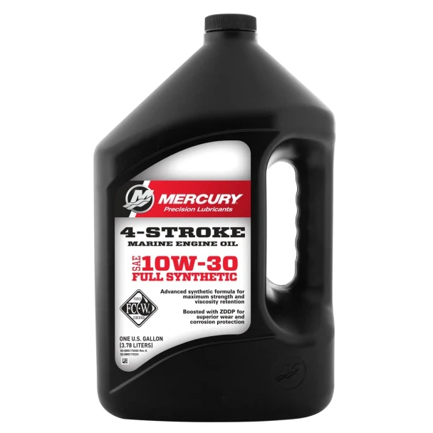 Mercury 10W-30 Full Synthetic 4-Stroke Marine Engine Oil - 1 Gallon 8M0173224