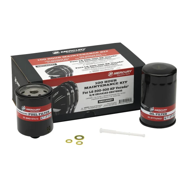 Mercury OEM 200HP-350HP L6 Verado EFI FourStroke 100-Hour Maintenance Kit 8M0120657