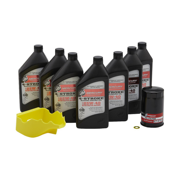 Mercury 25W-40 Outboard Oil Change Kit (L6 200HP-400HP Verado) 8M0188359
