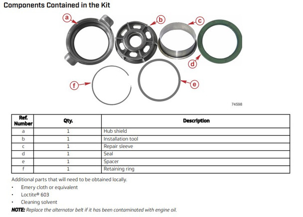 Mercury Upper Crankshaft Wear Sleeve Kit 8M0194204