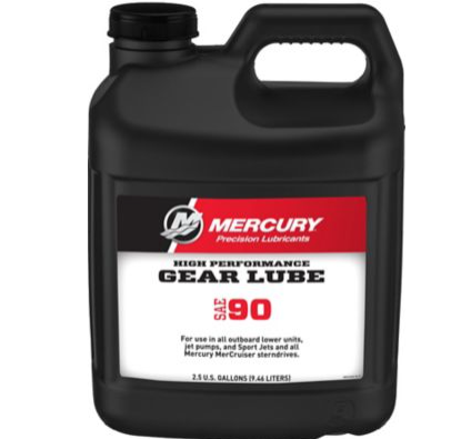 Mercury SAE 90 Gear Lube, High Performance 2.5 Gallon 8M0222071
