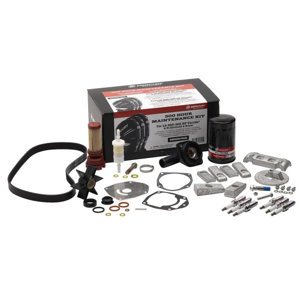 Mercury OEM 200HP-300HP L6 Verado EFI FourStroke 300-Hour Maintenance Kit 8M0097859