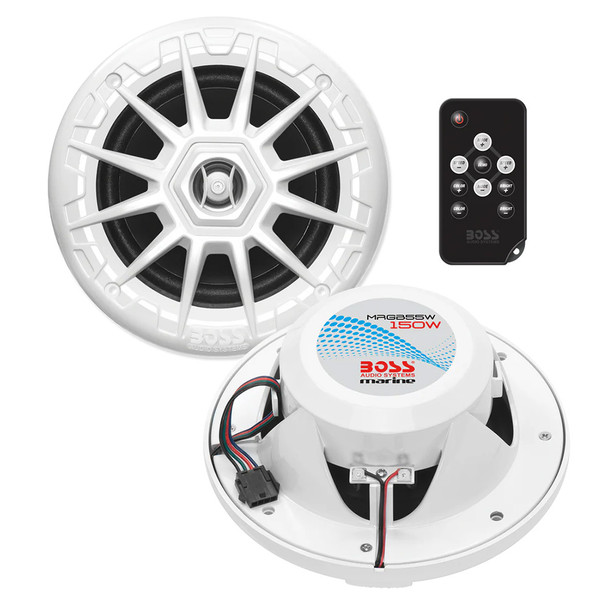 Boss Audio MRGB55W 5.25" Marine Speakers w\/RGB Lighting - White [MRGB55W]