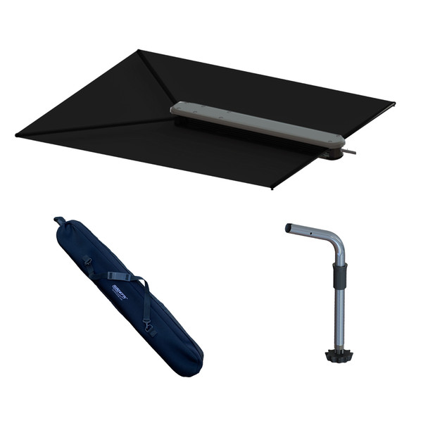 TACO ShadeFin w\/Black Fabric, Case  Fixed Rod Holder Mount Kit [T10-3000-4]