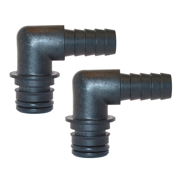 Jabsco Port Kit 90-Degree Elbow 1\/2" Hose Fitting - Pair [30651-1000]