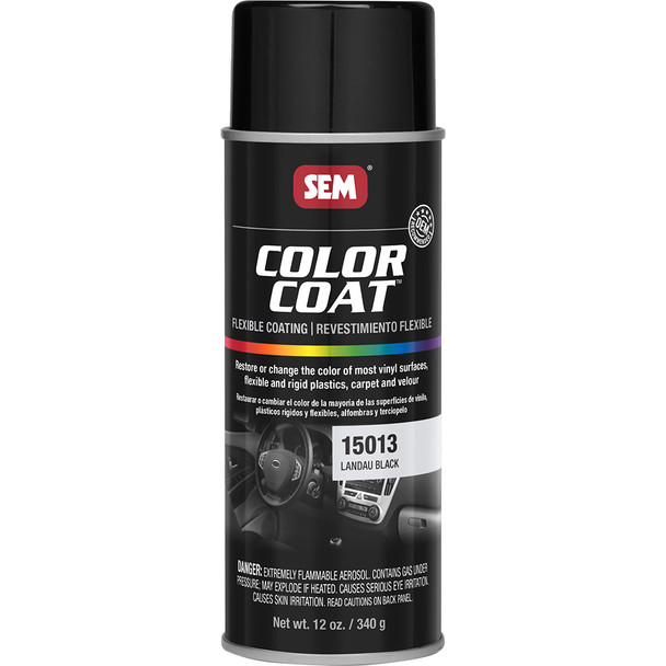 SEM Color Coat - 16oz Aerosol Can - Landau Black [15013]