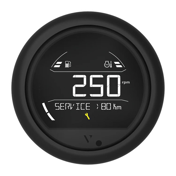 Veratron VL Digital 85 w\/Round Black Bezel [B00205802]