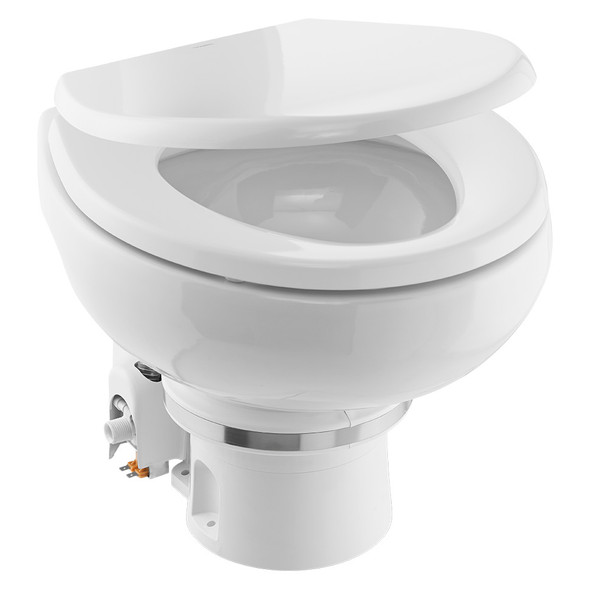 Dometic MasterFlush 7160 White Electric Macerating Toilet w\/Orbit Base, Raw Water Flush - 24V [9610007275]