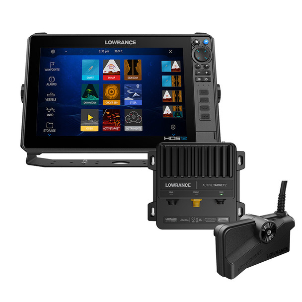 Lowrance HDS PRO 12 w\/Preloaded C-MAP DISCOVER OnBoard - No Transducer  ActiveTarget 2 Bundle [000-16662-001]