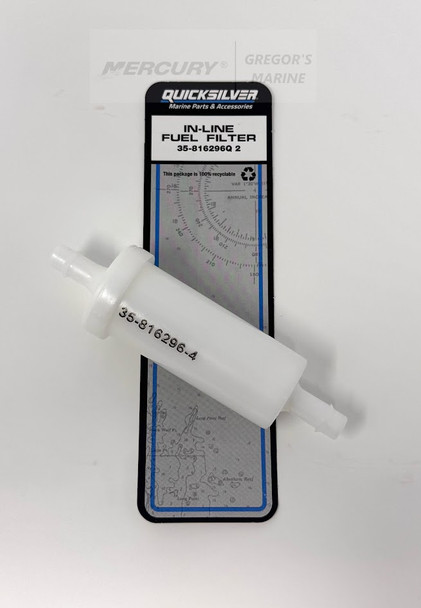 Mercury Inline Fuel Filter for 5/16" Fuel Line 816296Q2