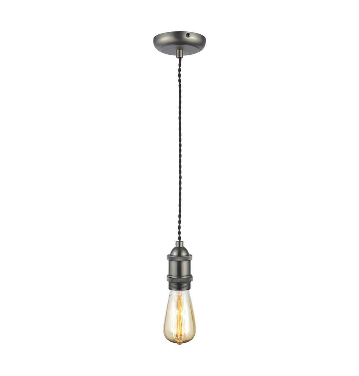 Black cord shop light fitting