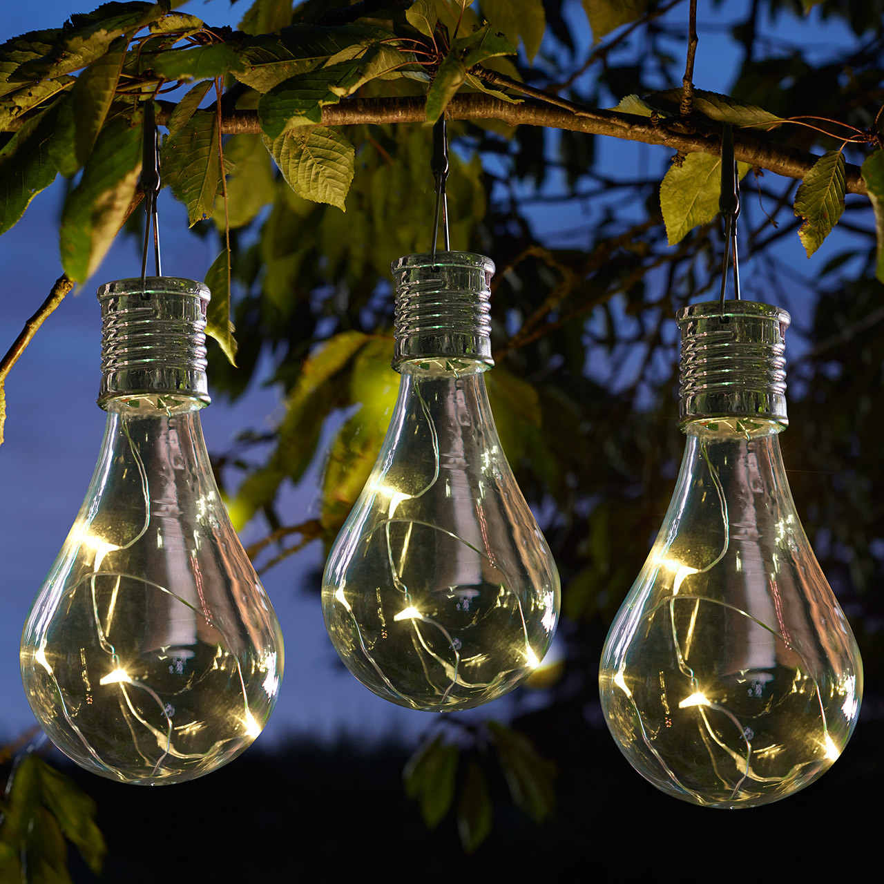 Solar powered shop light bulbs