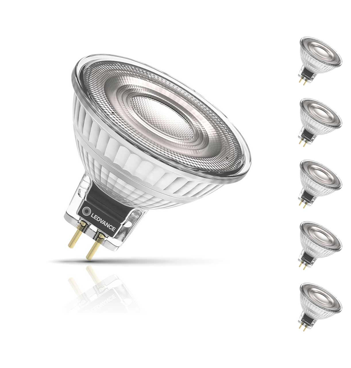 Ledvance LED MR16 Bulbs 5W GU5.3 12V Dimmable Performance Class (5