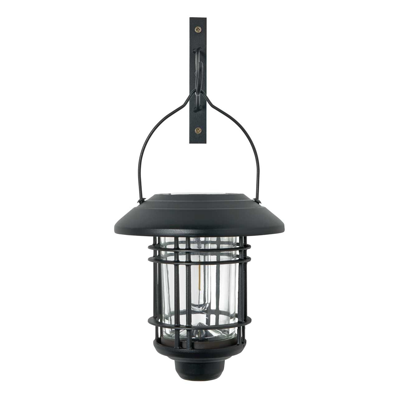 Zink HORDEN LED Solar Hanging Wall Lantern Black | SimplyLED