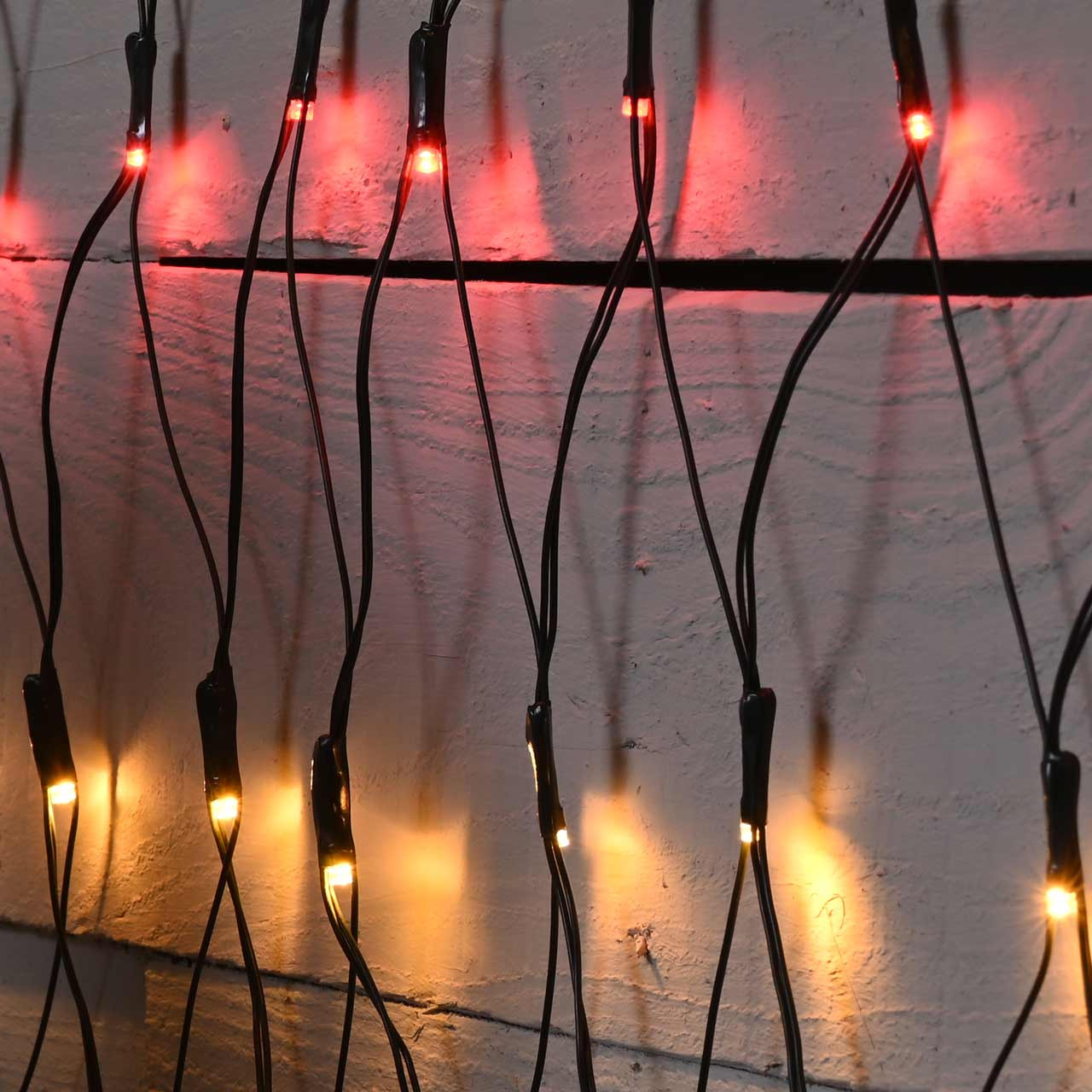 Festive Indoor & Outdoor 350cm x 120cm Firefly Net Lights Red & Warm ...